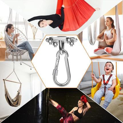 2Pcs Heavy Duty Stainless Hammock Hanging Hook Kit Swing Chair Bracket Hardware