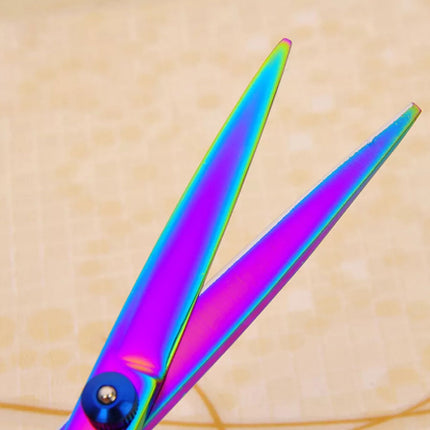 7'' Pet Hair Scissors Set Dog Grooming Cutting Thinning Curved Shears Tools
