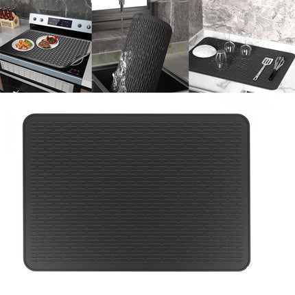 Silicone Dish Drying Mat Heat Resistant Mat Sink NonSlip Dish Draining Pad