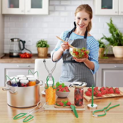 7Pcs Canning Supplies Starter Kit Canning Tools Stainless Steel Canning Rack  (Green 7-piece set)
