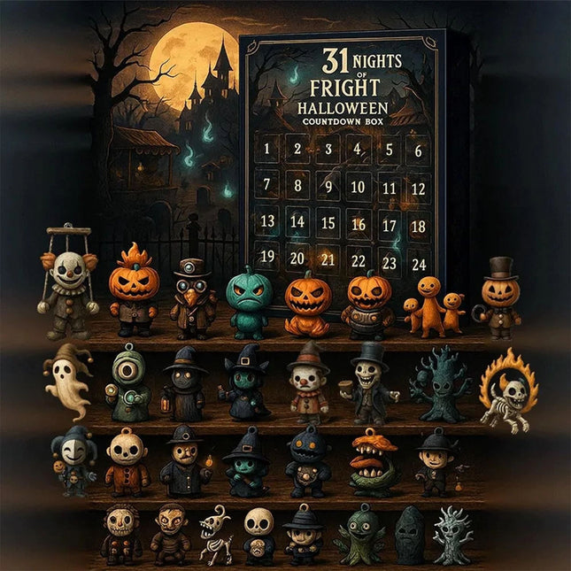 31 Nights of Fright Halloween Advent Calendar with Scary Figurines Horror Doll