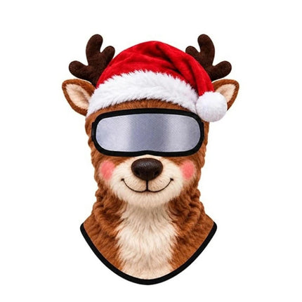Christmas Ski Mask Funny Realistic Face Balaclavas 3D Printed Full Face Winter