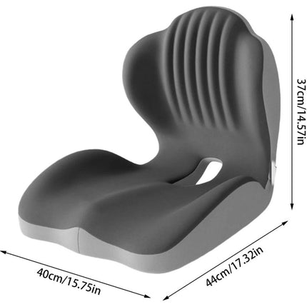 Memory Foam Seat Cushion w/Lumbar Support Pillow for Back & Sciatica Pain Relief