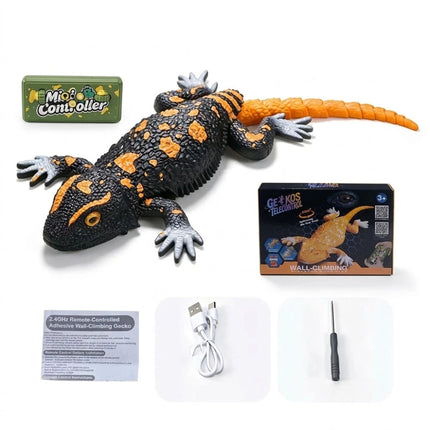 2.4G Remote Control Wall Climbing Lizard Toy with Realistic Movements, LED