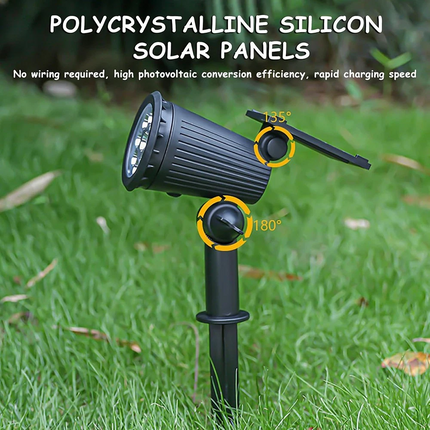 2Pcs Solar Spot Lights LED Garden Outdoor Pathway Lawn Fence Lamp Spotlight RGB