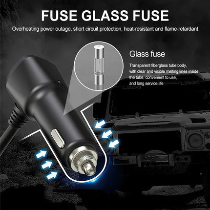 Car Charger Adapter 120W Cigarette Lighter Splitter 8 in 1 QC PD for Car Vehicle