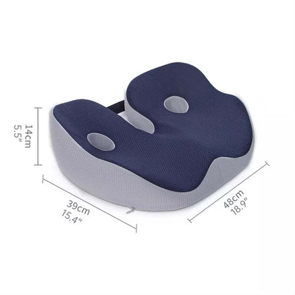 Office Chair Seat Cushion  Breathable Comfortable Pad Support Comfort Pillow Pad Home Use Blue