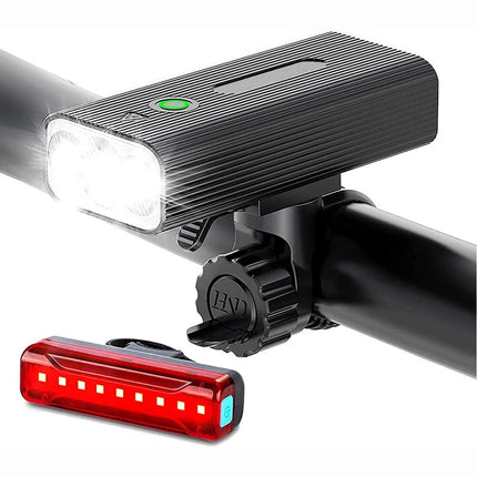 Rechargeable LED Bike Light Set Waterproof Bicycle Lights Headlight Front Rear