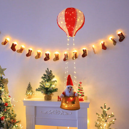 100cm Christmas Santa Claus Hot Air Balloon Lantern, Xmas Decoration AU