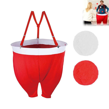 Santa Pants Snowball Fight Red and White Christmas Fake Snowball Activity Christ