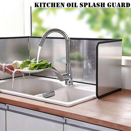 Stainless Steel Anti Splatter Shield Guard, Foldable Splatter Screen for Stove Frying Cooking