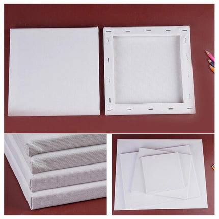 5x Artist Blank Stretched Canvas Canvases Art Large White Range Oil Acrylic Wood 40*50CM