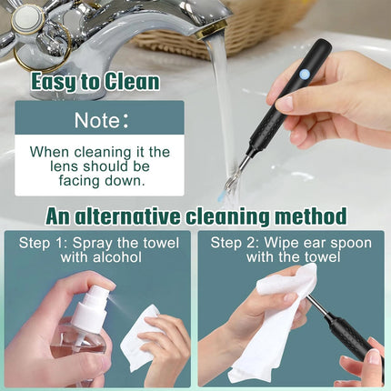 Wireless Visual Ear Wax Remover Endoscope Camera Spoon Pick Otoscope Cleaner