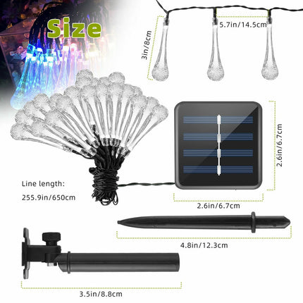 Outdoor Solar Powered 30 LED String Light Garden Patio Yard Landscape Lamp Party Multi-Color 6.5m (30 lights)