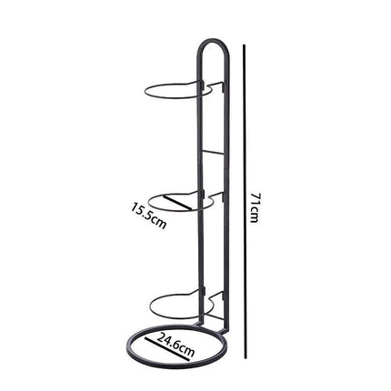 3 Tier Basketball Stand Ball Organizer Storage Rack Basketball Equipment Holder