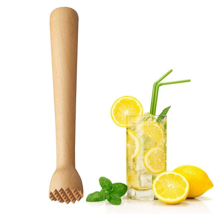 2X Wooden Cocktail Muddler Wooden Masher Ice Hammer Kitchen Barware Fruit Tool