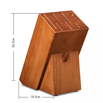 Acacia Wood Kitchen Knife Block Storage Chef Knife Sharpening Rod Holder