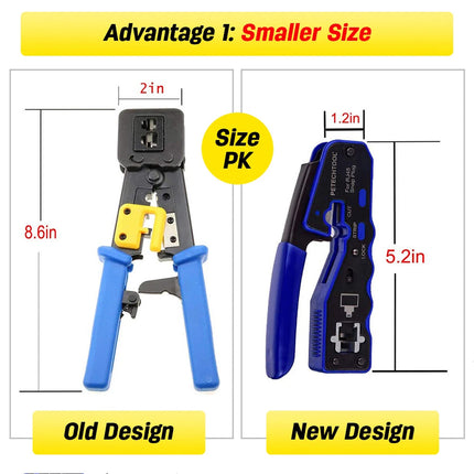 CAT6/5 Network Cable Tool Tester RJ45 Crimper Ethernet LAN Kit Crimping Set