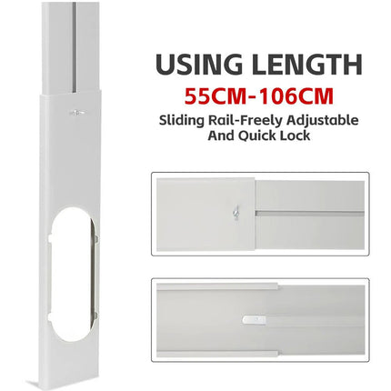 Portable Air Conditioner Spare Parts Gob+Window Slide Kit Plate +Hose 15cm 1.8M