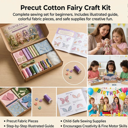 Fairy Patchwork DIY Collection,Fun Flower Fairies Patchwork Sewing Craft Kit