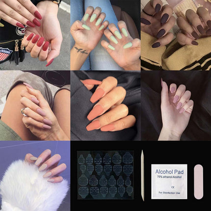 24pcs Press On Acrylic Instant Manicure French Tip Nail Splendid&Co.