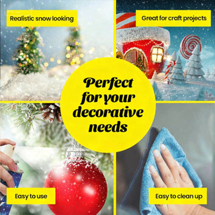 4PCS Christmas Snow Spray White Artificial Snow Craft Tree Window Decoration
