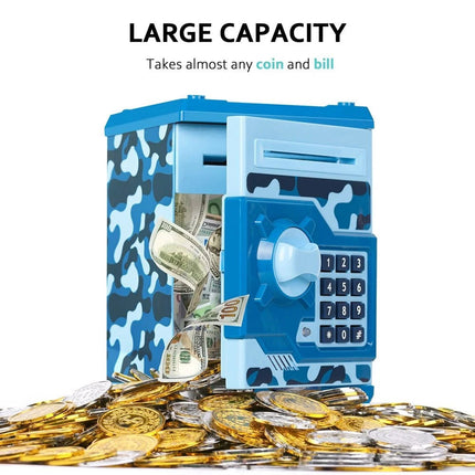 Digital Piggy Bank with Password Lock & Auto Bill Roller ATM Style  Gift HOT