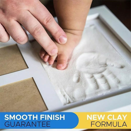 Baby Handprint Footprint Name Stamp Clay Hand Print Picture Frame for Newborn