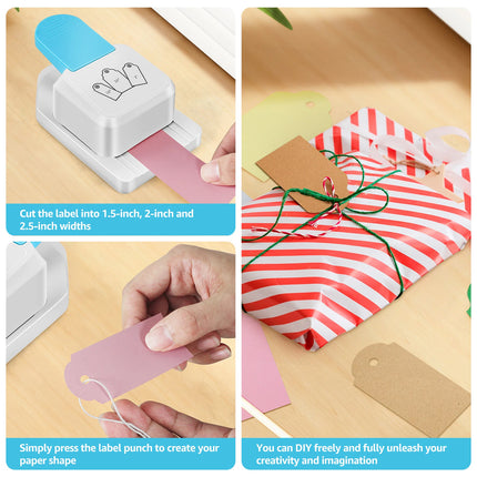3 in1 Craft Tag Punch Paper Craft Tag Punch 1.5in 2in 2.5in Small Hole