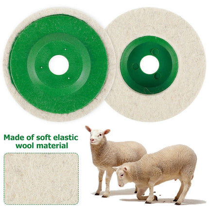 10pcs 125MM Round Wool Buffing Pad Polishing Wheel Felt Buffer Disc for Angle Grinder