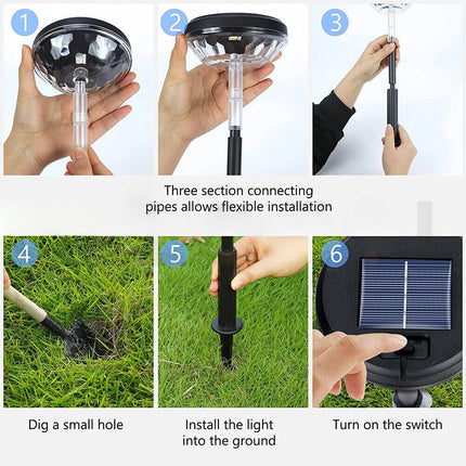 Solar Lawn Light Led Outdoor Ground Garden Path Landscape Yard Waterproof Lamp