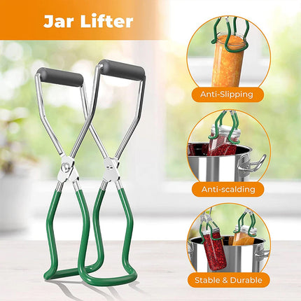 7Pcs Canning Supplies Starter Kit Canning Tools Stainless Steel Canning Rack  (Green 7-piece set)