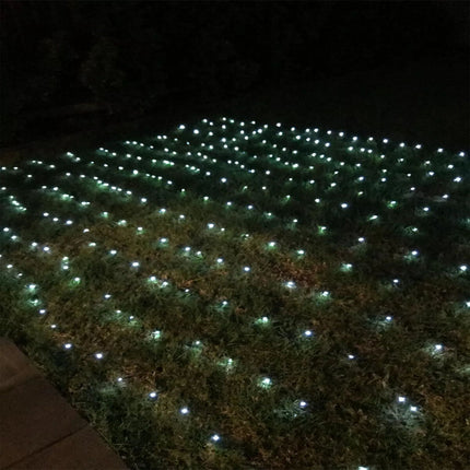 300 LED White Solar Net Christmas Lights With 8 Functions Size 3M x 3M