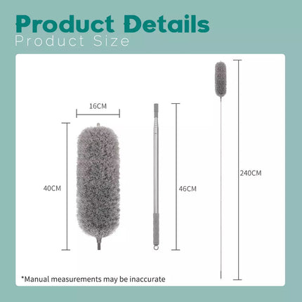 Feather Extendable Telescopic Brush Long Handle Magic Static Microfiber