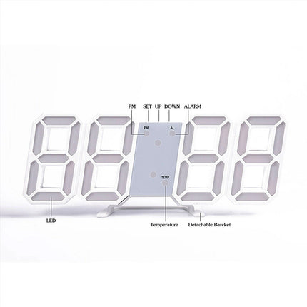 LED Digital Wall Clock Alarm USB Date Temperature Table Desktop Home Decoration