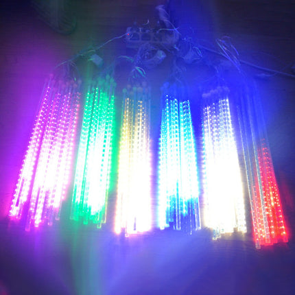 Christmas LED Solar String Lights Falling Rain Drop Icicle Warm