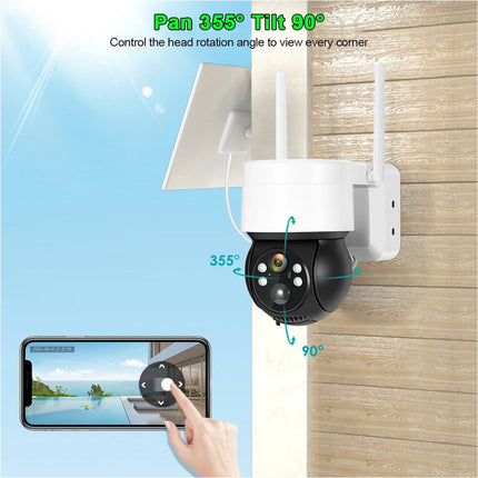 Solar Security IP Camera Battery Powered Outdoor Wireless WiFi CCTV PTZ Camera