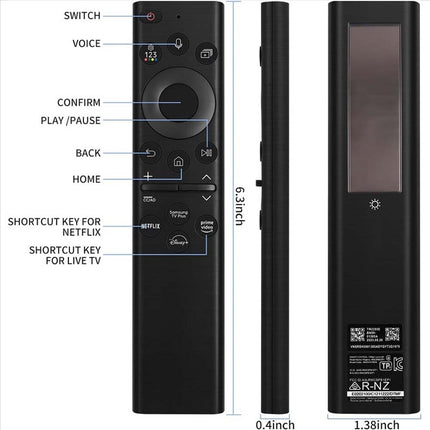 Solar Voice Remote Control Replacement for Samsung Smart TV BN59-01385B BN59-01385A
