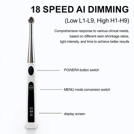 Dental Wireless Cordless LED Cure Curing Light Lamp 2400mw 5W Tool Resin 1 Sec