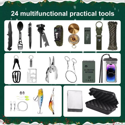 Snow Mountain Survival Tool Advent Calendar Survival Kits 24 Day Christmas Countdown Random blind box