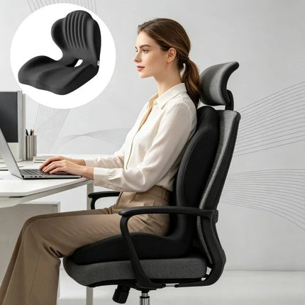 Orthopedic Memory Foam Seat Back Cushion Support Pillow Pain Relief Coccyx Car