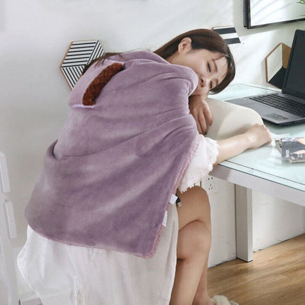 USB Electric Heated Warming Shawl Lap Blanket Heated Throw Heating Neck Mat
