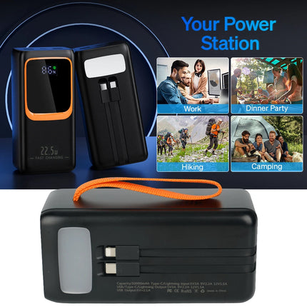 Power 50000mAh Bank 22.5W Fast charger External Backup Battery For Mobile Phone