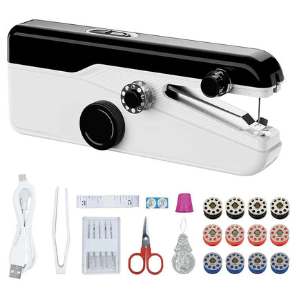 Mini Handheld Portable Cordless Sewing Machine Hand Held Stitch Home Clothes