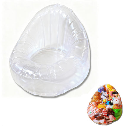 150L Clear Stuffed Animal Bean Bag Chair Cover Plush Toys Storage Organizing