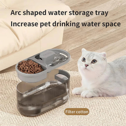 Automatic Pet Cat Drinker 4.5L Motion Sensor 2 Bowl Ultra-Quiet Drinker Fountain