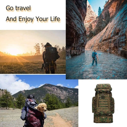 75L Outdoor Military Tactical Backpack Travel Rucksacks Camping Trekking Bag