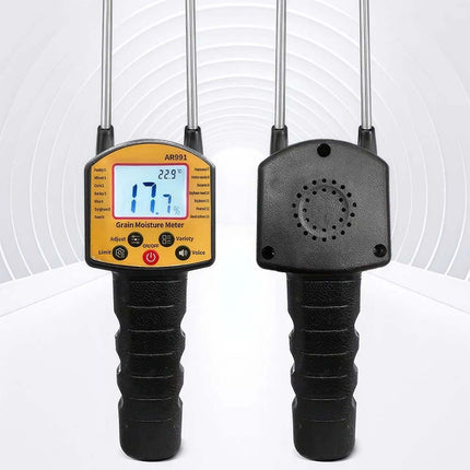 Portable Hay Grain Moisture Meter Corn Rice Bean Moisture Tester Voice Broadcast