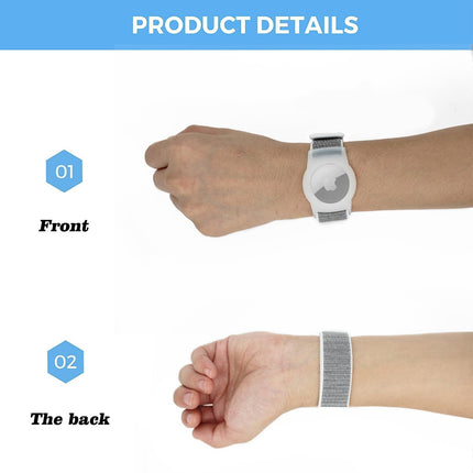 Apple AirTag Case Wristband Protective Cover Nylon Grey