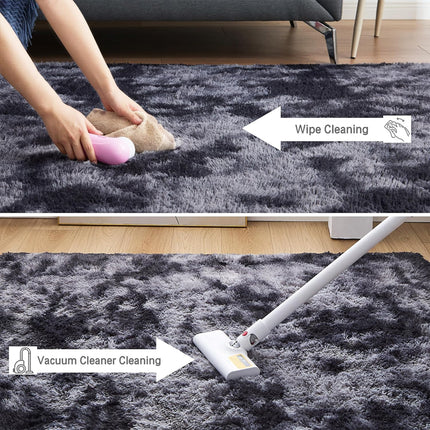 Soft Plush Dark Grey 60cm x 160cm Floor Carpet Rug Mat, Ideal for Living Room & Bedroom